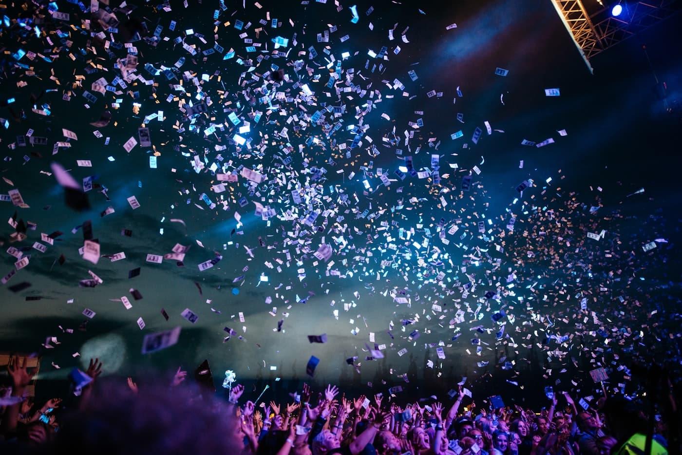 Students celebrating on stage during a school event